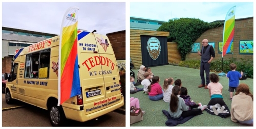 Family Fun in the pocket park on Bracken Road