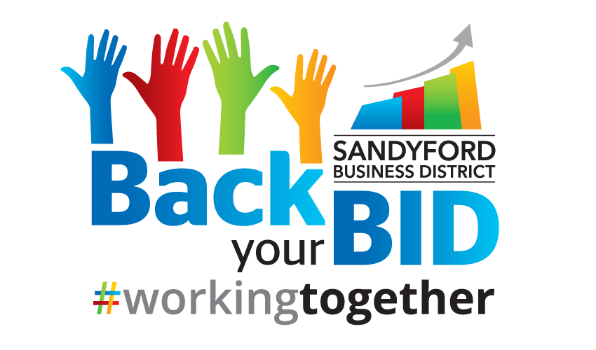 Sandyford Back the BID Logo